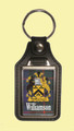 Williamson Coat of Arms Tartan Scottish Family Name Leather Key Ring Set of 2