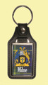 Milne Coat of Arms Tartan Scottish Family Name Leather Key Ring Set of 4