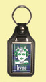 Irvine Coat of Arms Tartan Scottish Family Name Leather Key Ring Set of 2