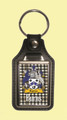 Burns Coat of Arms Tartan Scottish Family Name Leather Key Ring Set of 2