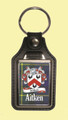 Aitken Coat of Arms Tartan Scottish Family Name Leather Key Ring Set of 4