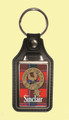 Sinclair Clan Badge Tartan Scottish Family Name Leather Key Ring Set of 4