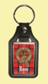 Rose Clan Badge Tartan Scottish Family Name Leather Key Ring Set of 2