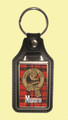 Munro Clan Badge Tartan Scottish Family Name Leather Key Ring Set of 2