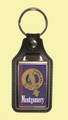 Montgomery Clan Badge Tartan Scottish Family Name Leather Key Ring Set of 4