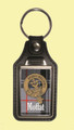 Moffat Clan Badge Tartan Scottish Family Name Leather Key Ring Set of 4