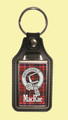 MacRae Clan Badge Tartan Scottish Family Name Leather Key Ring Set of 2