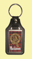 MacKinnon Clan Badge Tartan Scottish Family Name Leather Key Ring Set of 2