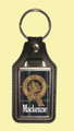 MacKenzie Clan Badge Tartan Scottish Family Name Leather Key Ring Set of 2