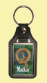 Mackay Clan Badge Tartan Scottish Family Name Leather Key Ring Set of 2