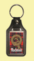 MacIntosh Clan Badge Tartan Scottish Family Name Leather Key Ring Set of 2