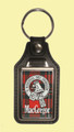 MacGregor Clan Badge Tartan Scottish Family Name Leather Key Ring Set of 2