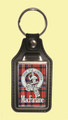 MacFarlane Clan Badge Tartan Scottish Family Name Leather Key Ring Set of 2