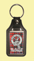 MacDougall Clan Badge Tartan Scottish Family Name Leather Key Ring Set of 2