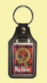 MacAlister Clan Badge Tartan Scottish Family Name Leather Key Ring Set of 2