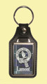 Lamont Clan Badge Tartan Scottish Family Name Leather Key Ring Set of 4