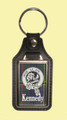 Johnstone Clan Badge Tartan Scottish Family Name Leather Key Ring Set of 2