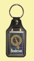 Henderson Clan Badge Tartan Scottish Family Name Leather Key Ring Set of 2