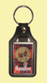 Hamilton Clan Badge Tartan Scottish Family Name Leather Key Ring Set of 2