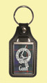 Gunn Clan Badge Tartan Scottish Family Name Leather Key Ring Set of 2