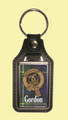 Gordon Clan Badge Tartan Scottish Family Name Leather Key Ring Set of 2