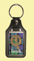 Forsyth Clan Badge Tartan Scottish Family Name Leather Key Ring Set of 2