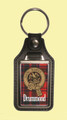 Drummond Clan Badge Tartan Scottish Family Name Leather Key Ring Set of 2