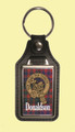 Donaldson Clan Badge Tartan Scottish Family Name Leather Key Ring Set of 2