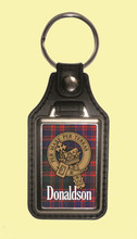 Donaldson Clan Badge Tartan Scottish Family Name Leather Key Ring Set ...