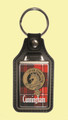 Cunningham Clan Badge Tartan Scottish Family Name Leather Key Ring Set of 4