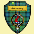 Armstrong Ancient Tartan Crest Wooden Wall Plaque Shield