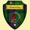 Armstrong Tartan Crest Wooden Wall Plaque Shield