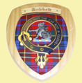 Archibald Clan Crest Tartan 7 x 8 Woodcarver Wooden Wall Plaque 