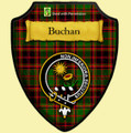 Buchan Modern Tartan Crest Wooden Wall Plaque Shield