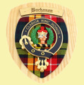 Buchanan Clan Crest Tartan 7 x 8 Woodcarver Wooden Wall Plaque 