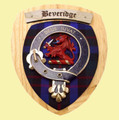 Beveridge Clan Crest Tartan 10 x 12 Woodcarver Wooden Wall Plaque 