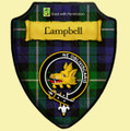 Campbell Of Argyll Modern Tartan Crest Wooden Wall Plaque Shield