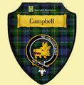 Campbell Of Loudon Modern Tartan Crest Wooden Wall Plaque Shield