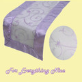 Lavender Embroidered Wedding Table Runners Decorations x 5 For Hire