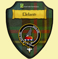 Cleland Ancient Tartan Crest Wooden Wall Plaque Shield