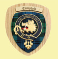 Campbell Of Argyll Clan Crest Tartan 7 x 8 Woodcarver Wooden Wall Plaque 