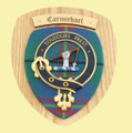 Carmichael Clan Crest Tartan 7 x 8 Woodcarver Wooden Wall Plaque 