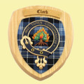 Clark Clan Crest Tartan 7 x 8 Woodcarver Wooden Wall Plaque 