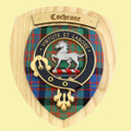 Cochrane Clan Crest Tartan 7 x 8 Woodcarver Wooden Wall Plaque 