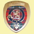 Cumming Clan Crest Tartan 7 x 8 Woodcarver Wooden Wall Plaque 