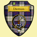 Davidson Wedding Tartan Crest Wooden Wall Plaque Shield