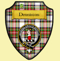 Denniston Dress Modern Tartan Crest Wooden Wall Plaque Shield