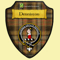 Denniston Hunting Weathered Tartan Crest Wooden Wall Plaque Shield