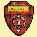 Donnachaidh Modern Tartan Crest Wooden Wall Plaque Shield
