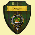 Douglas Green Tartan Crest Wooden Wall Plaque Shield